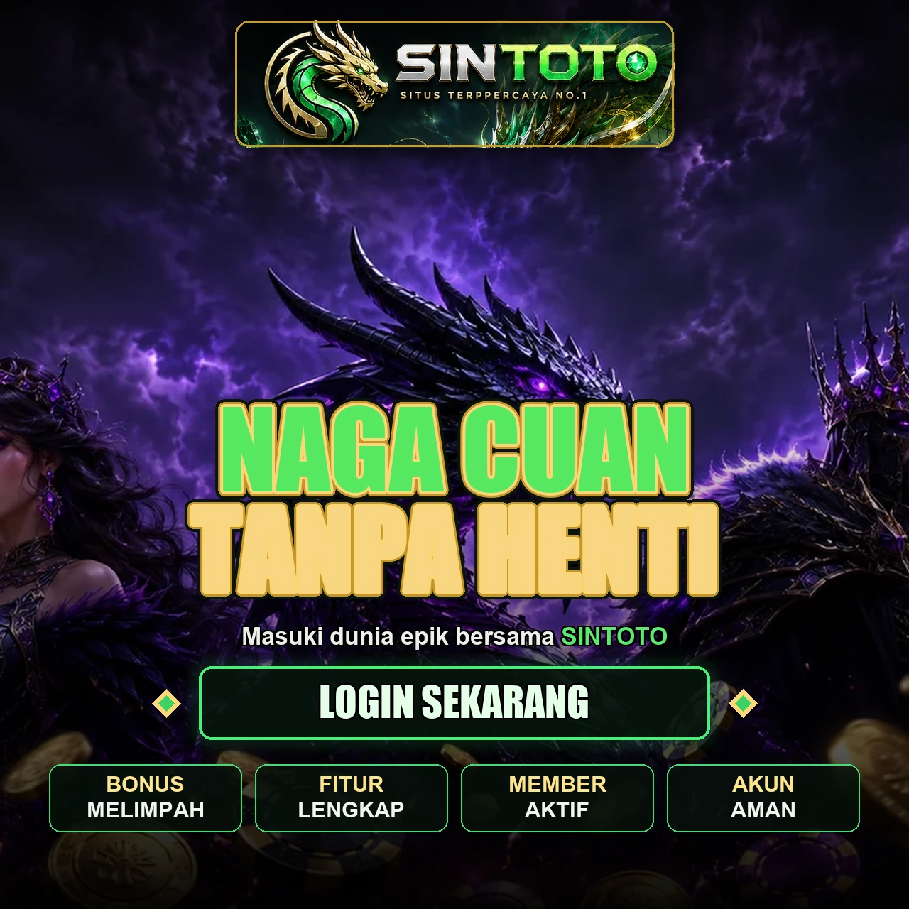 Banner SINTOTO situs slot online terbaik dengan sistem responsif dan koleksi game lengkap